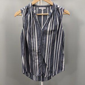 Annalee+Hope Women's Blue Striped Sleeveless Top,S